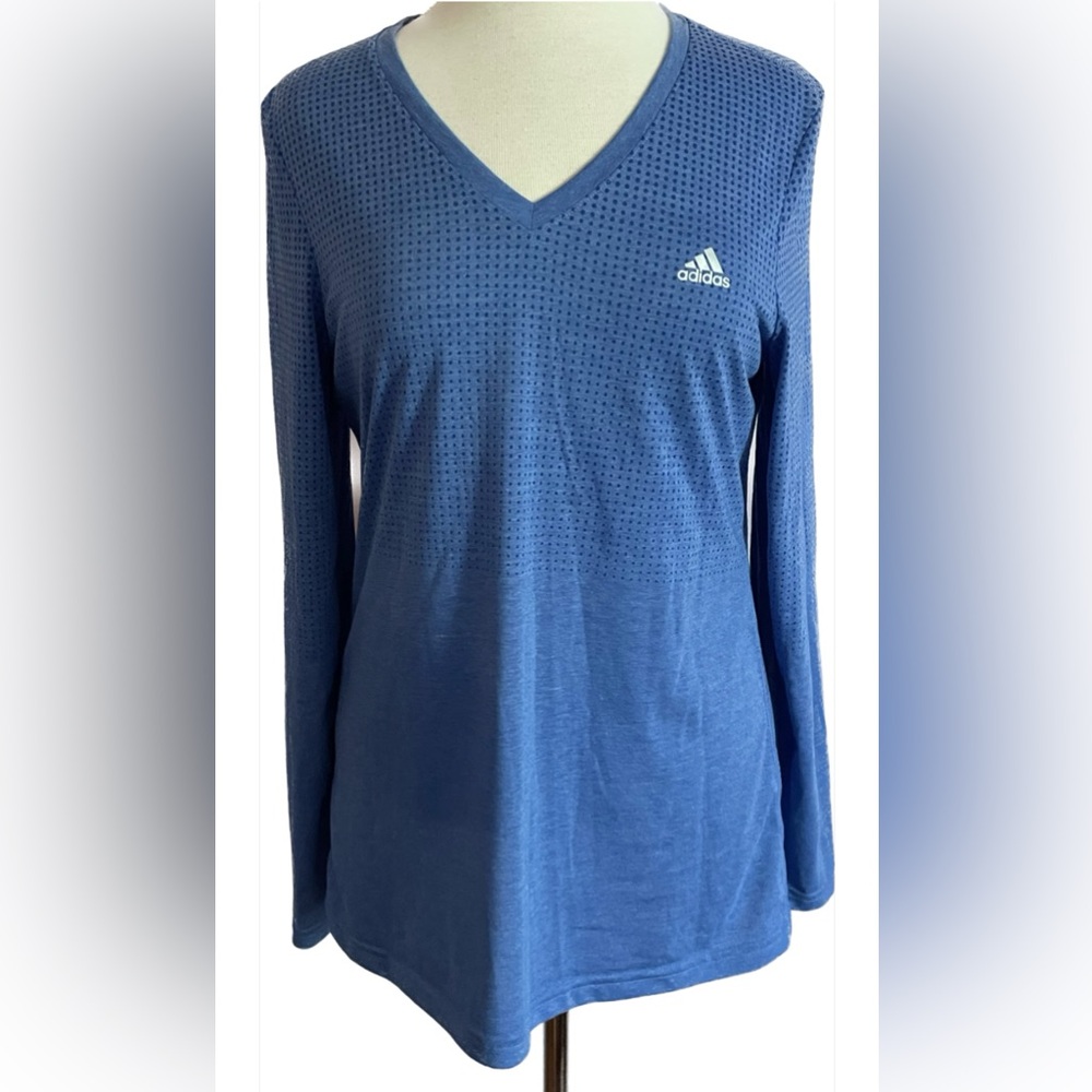 Adidas Blue Aeroknit Long Sleeve Tee
